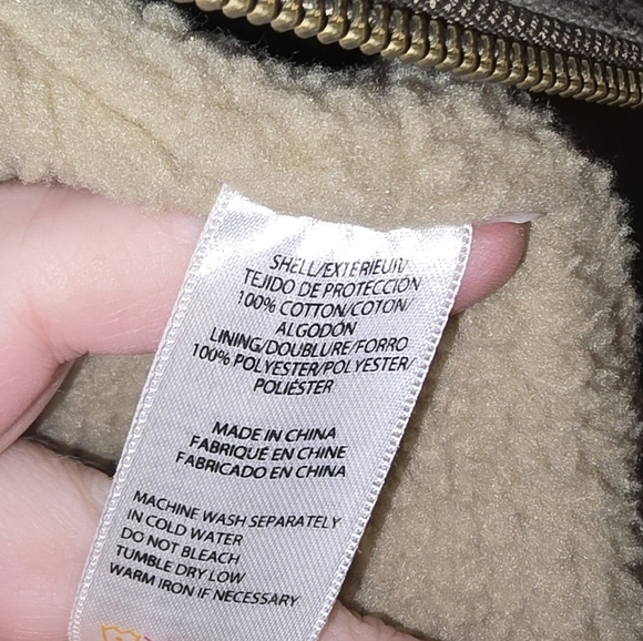 NWOT Wolverine Upland Vest Cotton Twill Tan Sherpa Lined Zip-up Vest Men's XXL - Picture 10 of 10